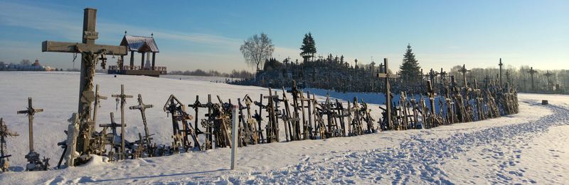 Hill of Crosses in Winter Hill of Crosses